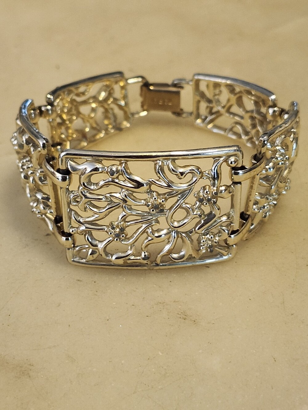 Elegant Openwork Gold-Tone Floral Filigree Bracelet - Tara Fifth Avenue